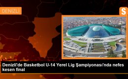Denizli’de düzenlenen Basketbol U-14 Yerel Lig Şampiyonası’nda nefes kesen final